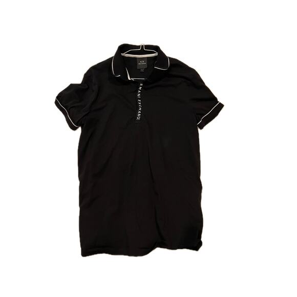 Armani Exchange Black Milano/New York Polo Mens S - Picture 1 of 3